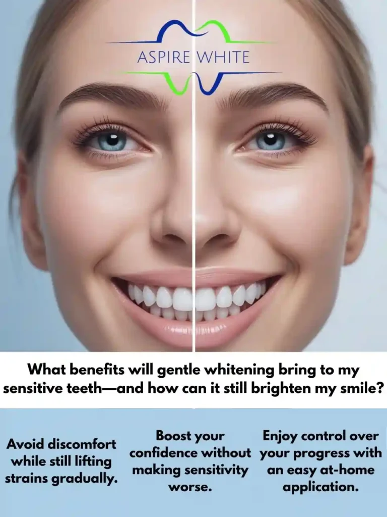 What benefits will gentle whitening bring to my sensitive teeth—and how can it still brighten my smile Preston